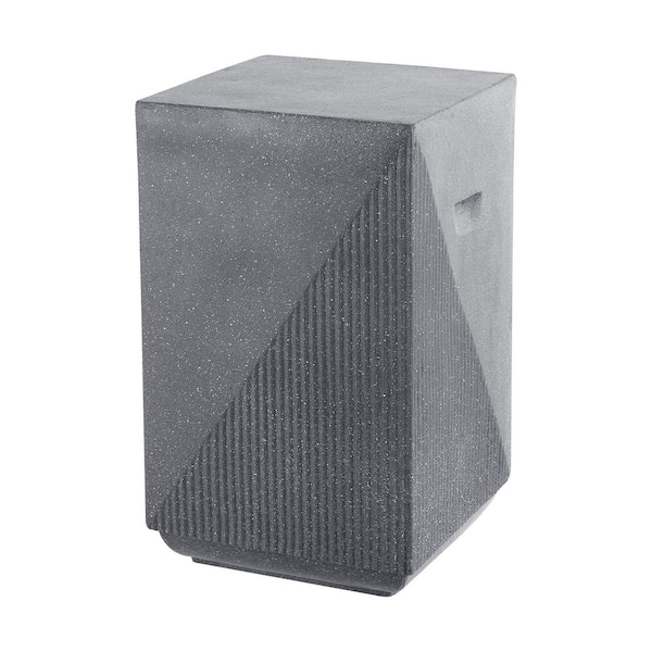 JONATHAN Y Adrian 20.75 in. Contemporary Minimalist Square Accent Table, Gray Terrazzo Finish