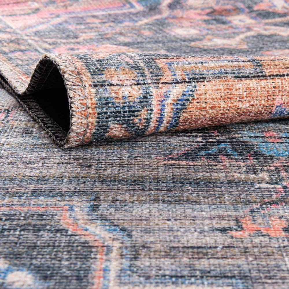 Nostalgia Gem Floral Flatweave Multicolor Synthetic Rug