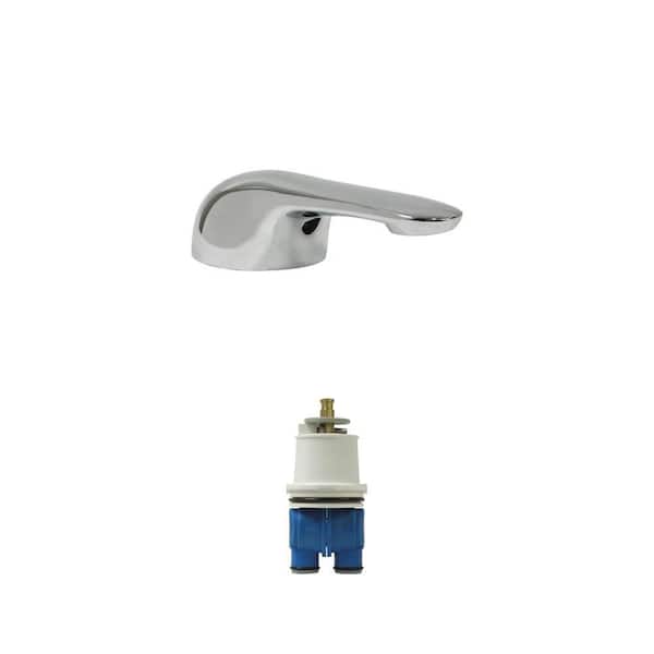 Chrome Single Lever Handle for Delta Replaces H-79 and 4 1/8 in. B-19 Cartridge for Delta Replaces RP19804 Combo