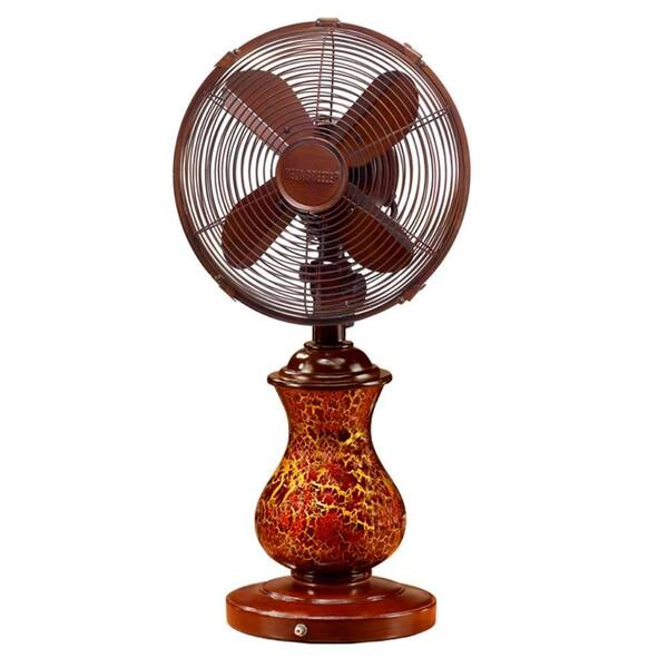 Deco Breeze 10 in. Rustic Crackle Table Fan