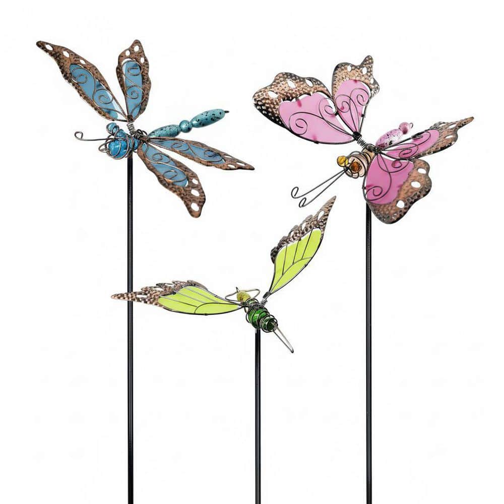Plow & Hearth Glow-in-the-Dark Dragonfly Stakes