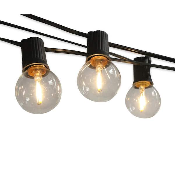 Ledpax Technology Indoor And Outdoor 100 Ft Black Warm White Led Plug In String Light Bulbs Included Ce1007601 The Home Depot 100 Light Bulbs Included, Warm White Led Outdoor Light Bulbs