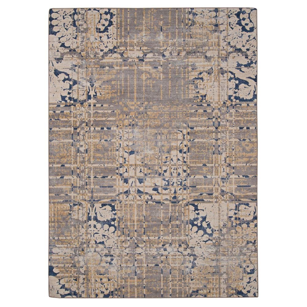 Ocala Navy and Sand 7 ft. x 9 ft. Washable Polyester Indoor/Outdoor Area Rug price history on PriceWatchPro