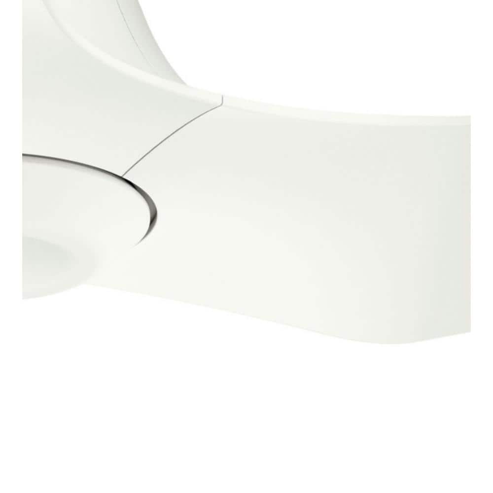Porcelain White 60" Arwen 3-Blade Ceiling Fan with LED Light and Remote