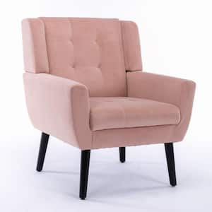 29.5 in. W 2 Seat Square Arm Velvet Straight Sofa in Pink