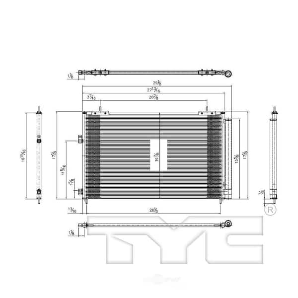 TYC A/C Condenser 2013-2014 Toyota RAV4 - -L ELECTRIC