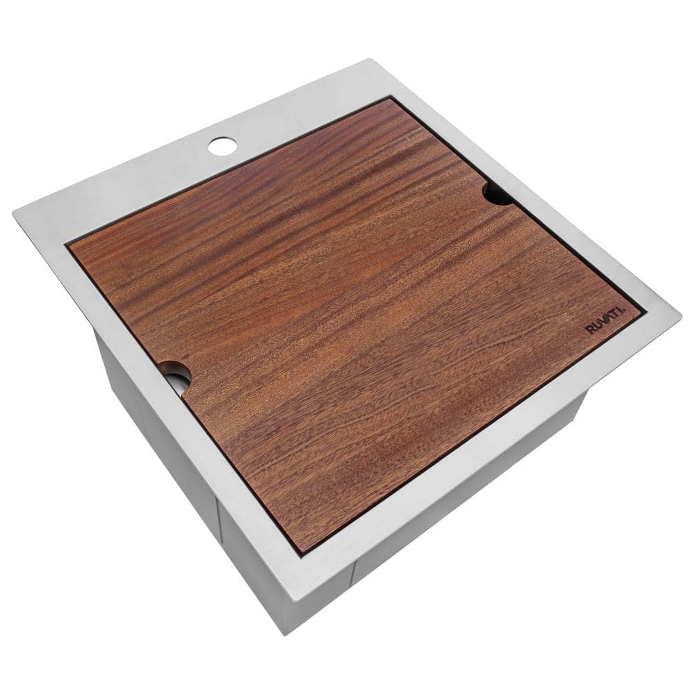 Ruvati 24" Stainless Steel Drop-In Utility Sink with Grid