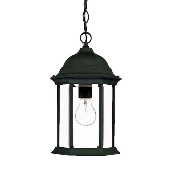 Acclaim Lighting Madison Collection 1-Light Black Coral Outdoor Hanging Lantern