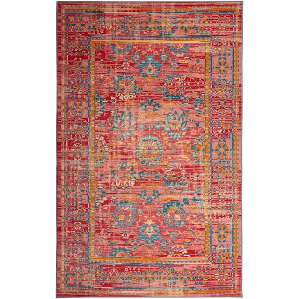 Mohawk Home Oswaldo Pink 5 ft. x 8 ft. Oriental Area Rug