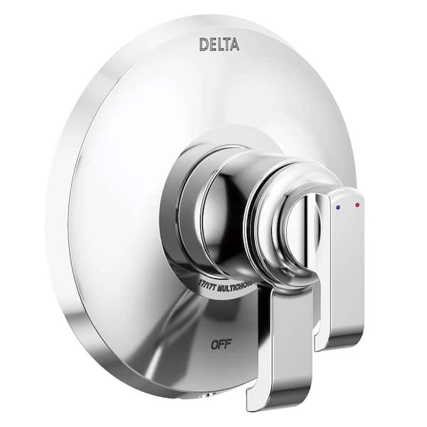 Delta Tetra 1-Handle Wall-Mount Valve Trim Kit in Lumicoat Chrome (Valve Not Included)