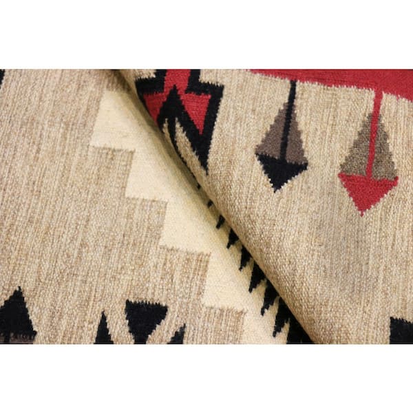 Tuscany Beige/Black 3 ft. x 5 ft. Geomatric Area Rug