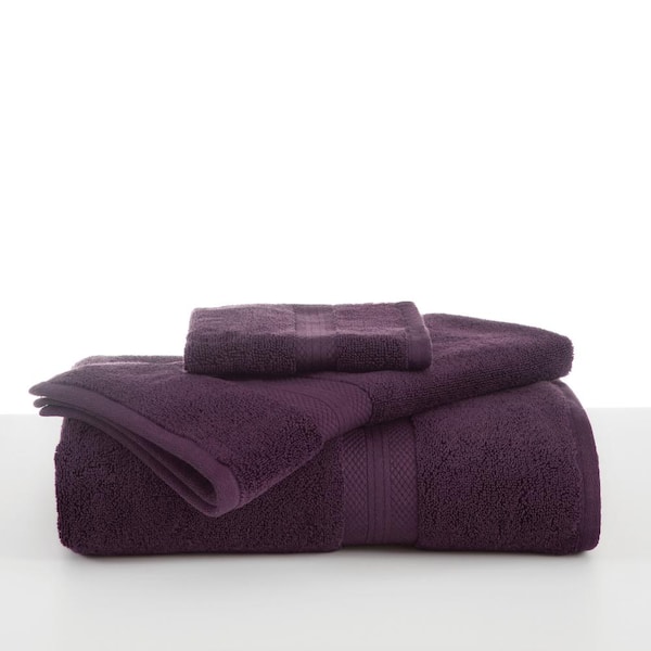 Martex Abundance Black Plum Solid Cotton Blend Single Hand Towel