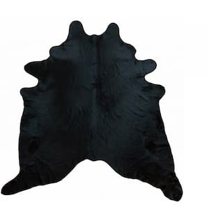 Dahlia Black 6 ft. x 7 ft. Specialty Cowhide Area Rug