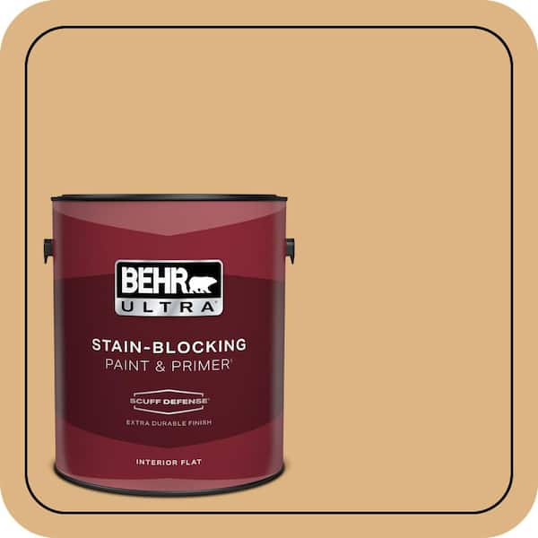 BEHR ULTRA 1 gal. Home Decorators Collection #HDC-CL-18 Cellini Gold Extra Durable Flat Interior Paint & Primer