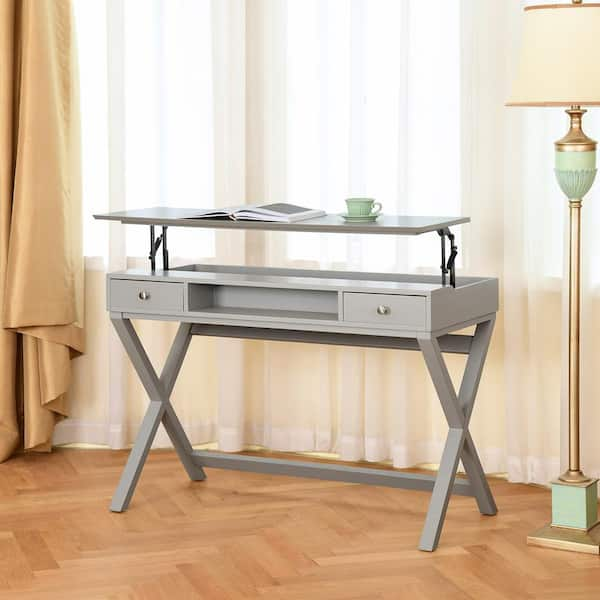 Living Essentials Writing Desk in Distressed Grey