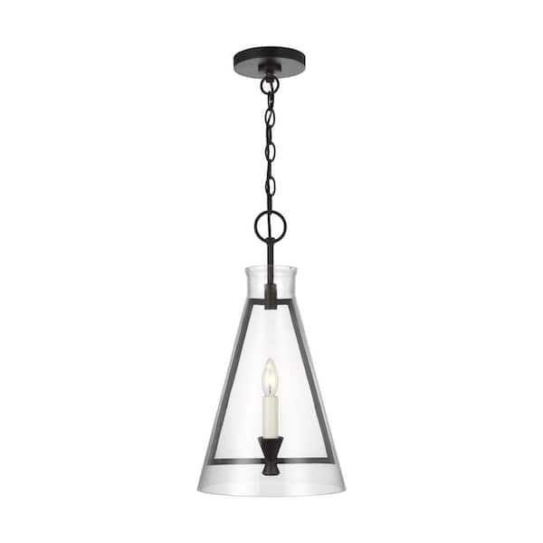 Generation Lighting Keystone Medium Pendant with Clear Glass Shade