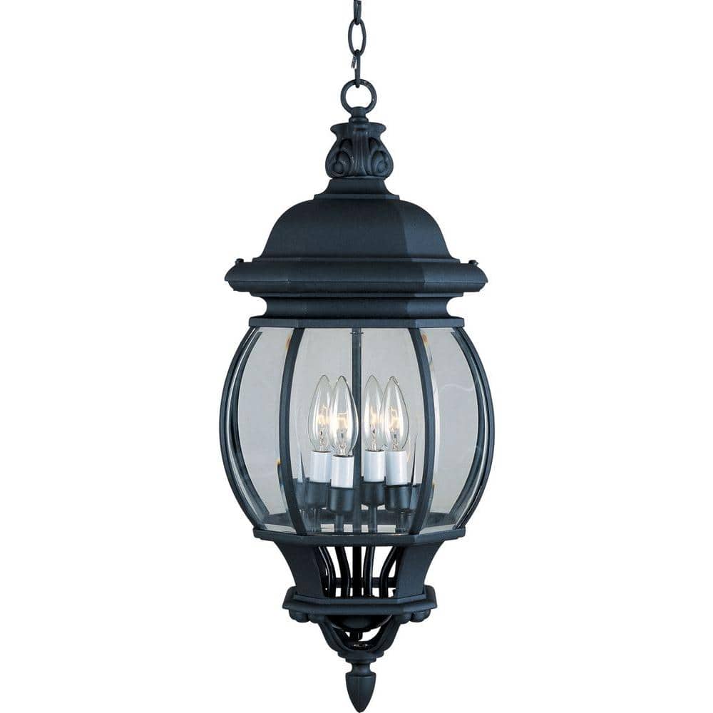 Maxim Lighting Crown Hill 4-Light Black Outdoor Hanging Lantern
