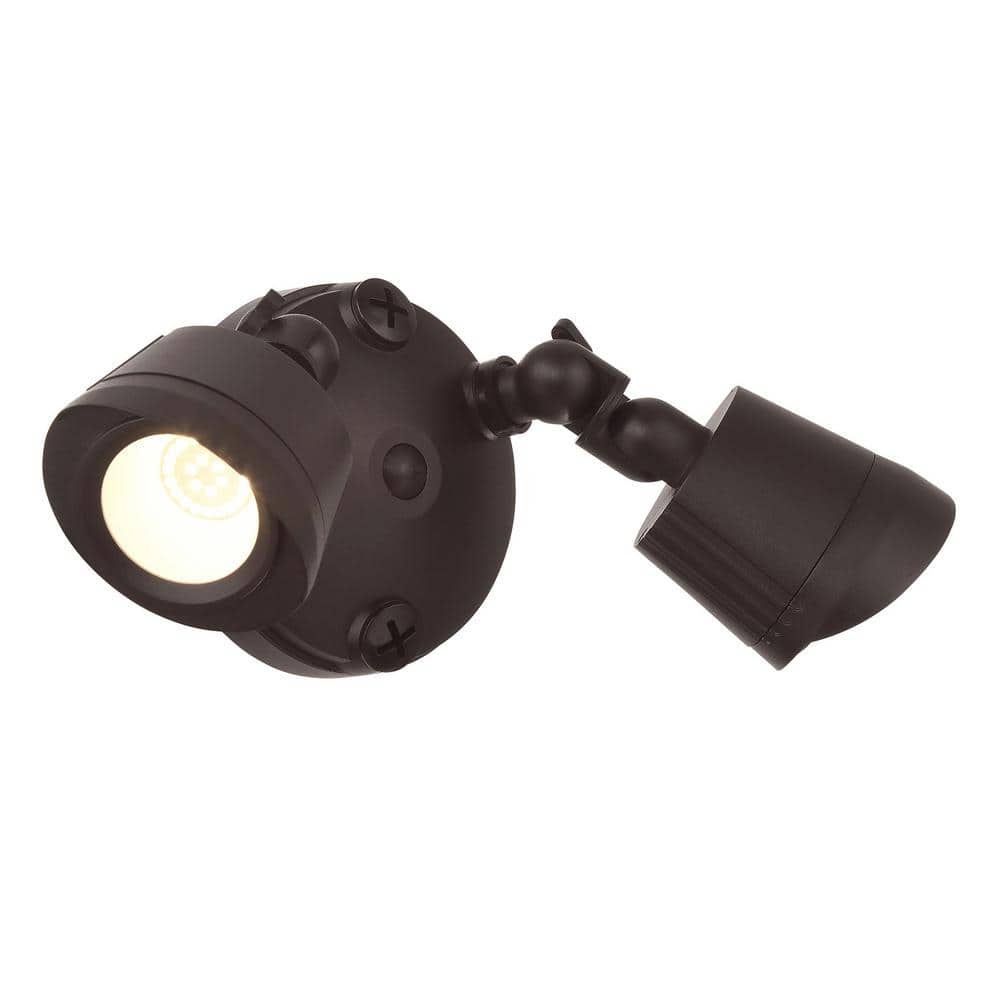 Bronze Dual Head LED Outdoor Security Flood Light