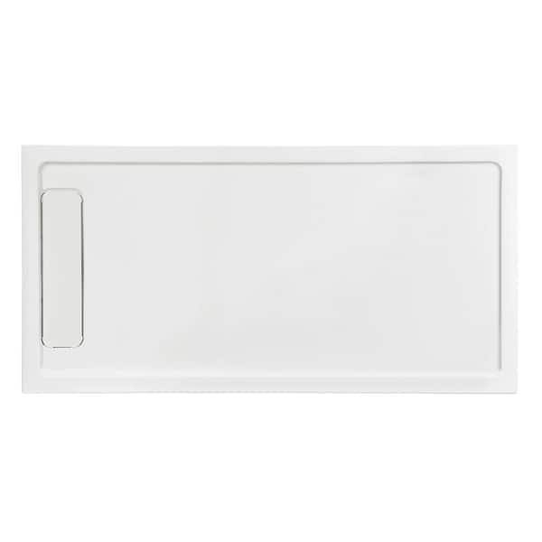 OVE Decors 36 in. W x 72 in. L Alcove Shower Pan Base with Reversible Drain in White