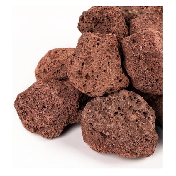 1 - 3 in. 10 lbs. Large Red Lava Rocks for Indoor/Outdoor Gas Fire Pit, Fireplace and Decorative Landscaping