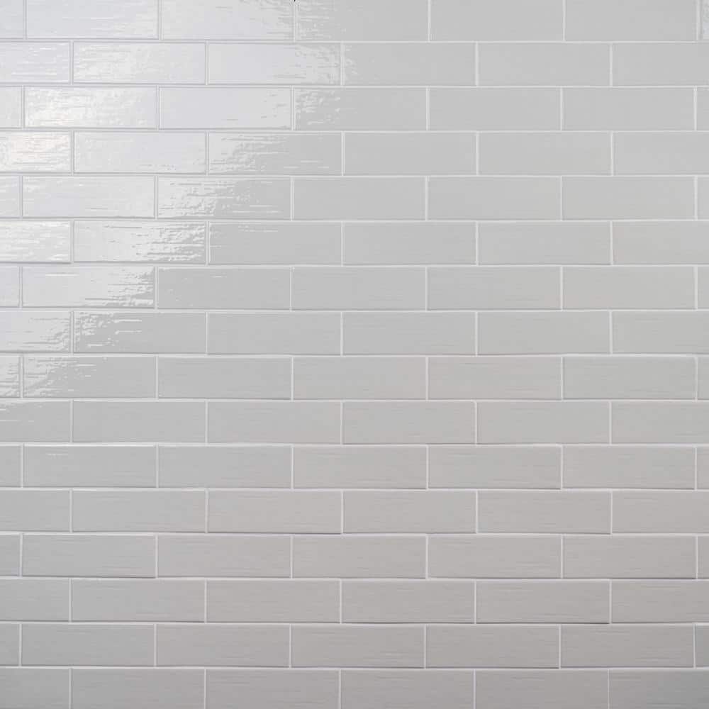 Hearth Gray Polished Porcelain Subway Wall Tile