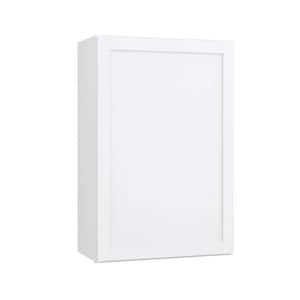 Courtland 24 in. W x 12 in. D x 36 in. H Assembled Shaker Wall Kitchen Cabinet in Polar White