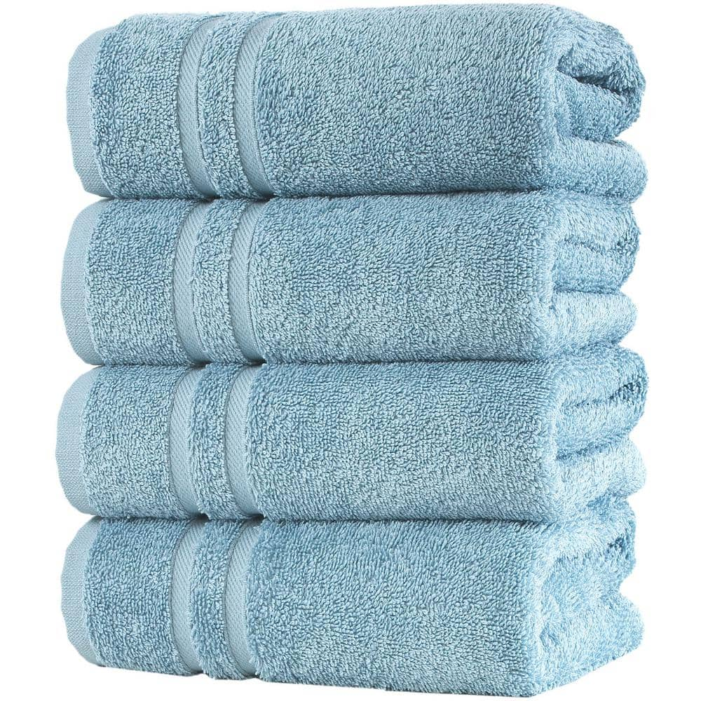 Hawmam Linen 4 Piece Light Blue Turkish Cotton Hand Towels Sn556ht06 The Home Depot 3223