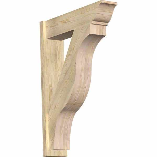 Ekena Millwork 8 in. x 44 in. x 32 in. Douglas Fir Fuston Traditional Rough Sawn Outlooker