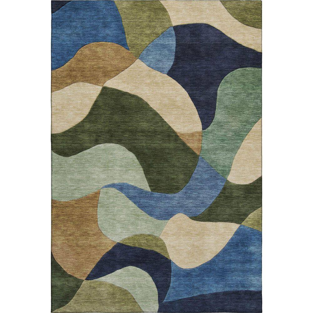Mayfield Premium Machine Washable Abstract AMF2141 Green 9 ft. x 12 ft. Area Rug price history on PriceWatchPro