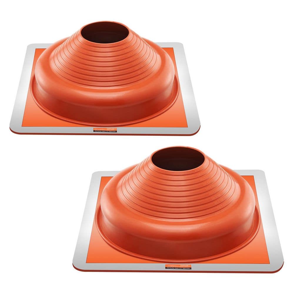 Roof Pipe Flashing Boots, 17.52 in. x 17.52 in. Red, Aluminum Roof Pipe Flashing Boots, for Chimney, Wood Stove, 2-Pack price history on PriceWatchPro