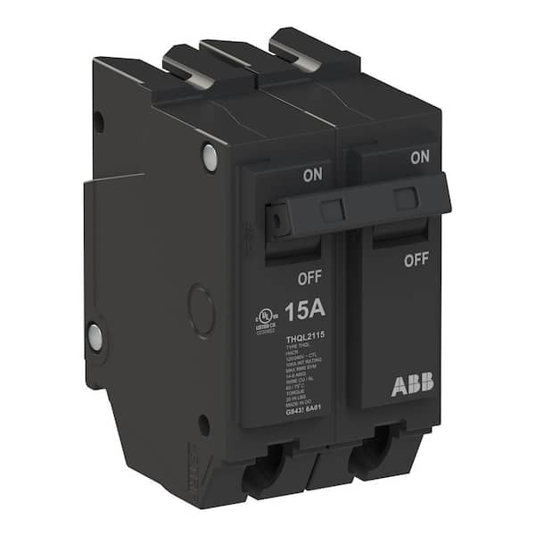 ABB 15 Amp 1 in. Double-Pole Circuit Breaker (THQL2115A) THQL2115A