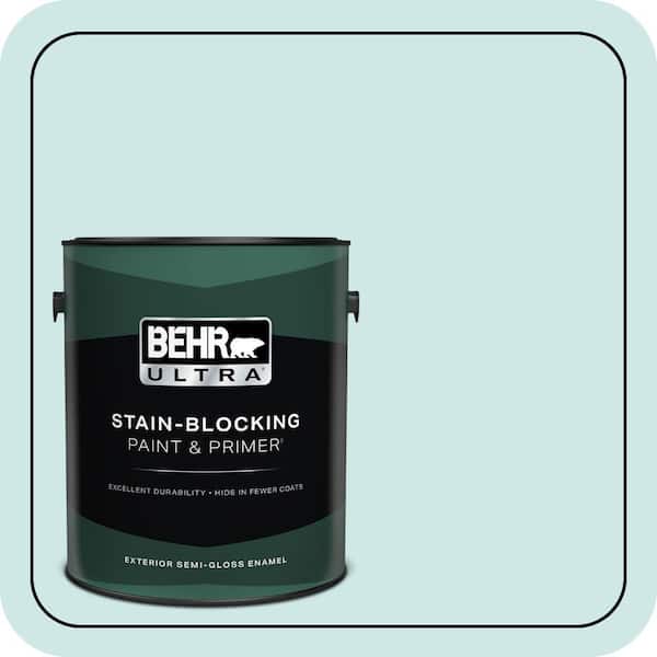 BEHR ULTRA 1 gal. Home Decorators Collection #HDC-WR14-5 Icicle Mint Semi-Gloss Enamel Exterior Paint & Primer