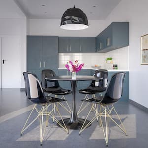 Leisuremod Cresco Modern Plastic Molded Dining Side Chair