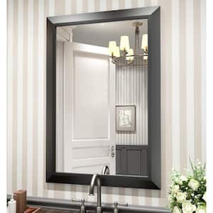 16 in. W x 24 in. H Rectangular Aluminum Alloy Framed and Tempered Glass Wall Bathroom Vanity Mirror in Matte Black