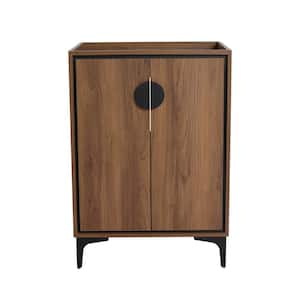 24 in. Bath Vanity Cabinet without Top in Brown Unassembled