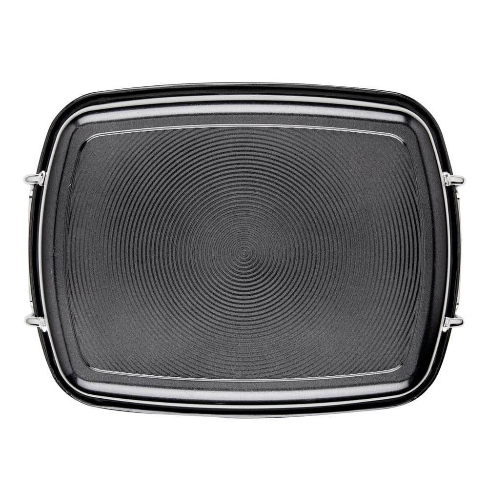 Total 11 qt. in Black, Steel, Roasting Pan with Rack - thumbnail 9