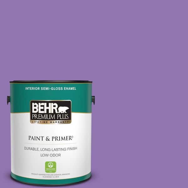BEHR PREMIUM PLUS 1 gal. #P570-5 Romantic Moment Semi-Gloss Enamel Low Odor Interior Paint & Primer