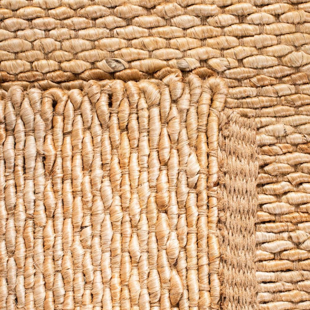Natural Beige Braided Jute Area Rug, 9' x 12'
