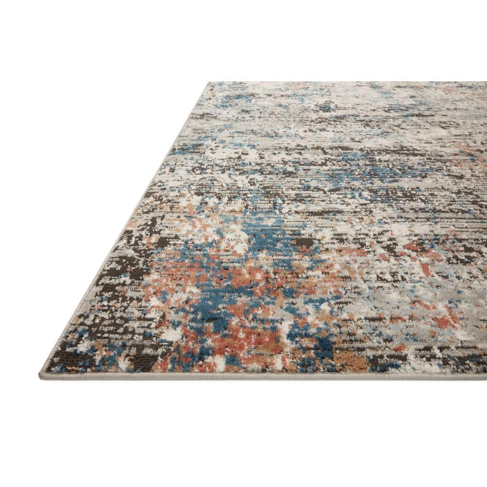 Rectangular Black Synthetic Area Rug 79" x 110"
