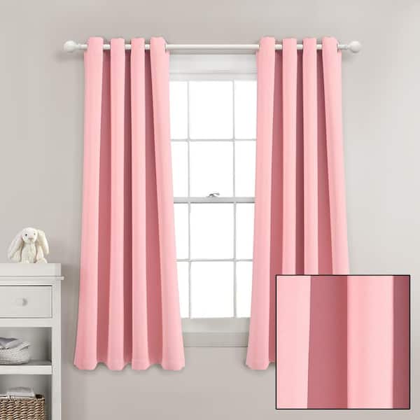 Lush Decor Fairytale Pink Insulated, Pink Grommet Blackout Curtains