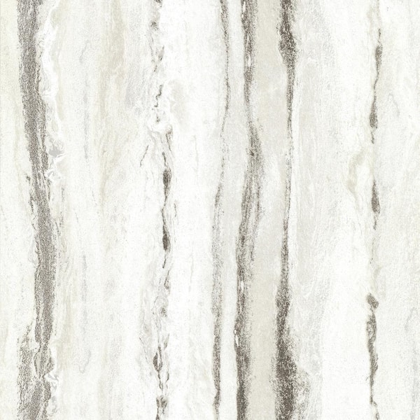 A-Street Prints Delesse Platinum Marbled Wallpaper Sample