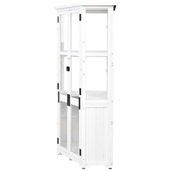 3 ft. W x 1 ft. D Garden Wood Storage Cabinet Outdoor Tool Storage Shed, with Lockable Door(3 sq. ft. )