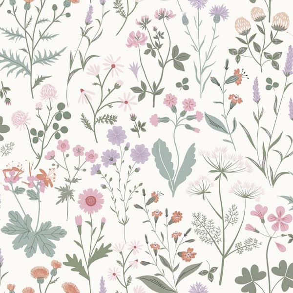 ESTA Home Letitia Purple Summer Meadows Wallpaper Sample