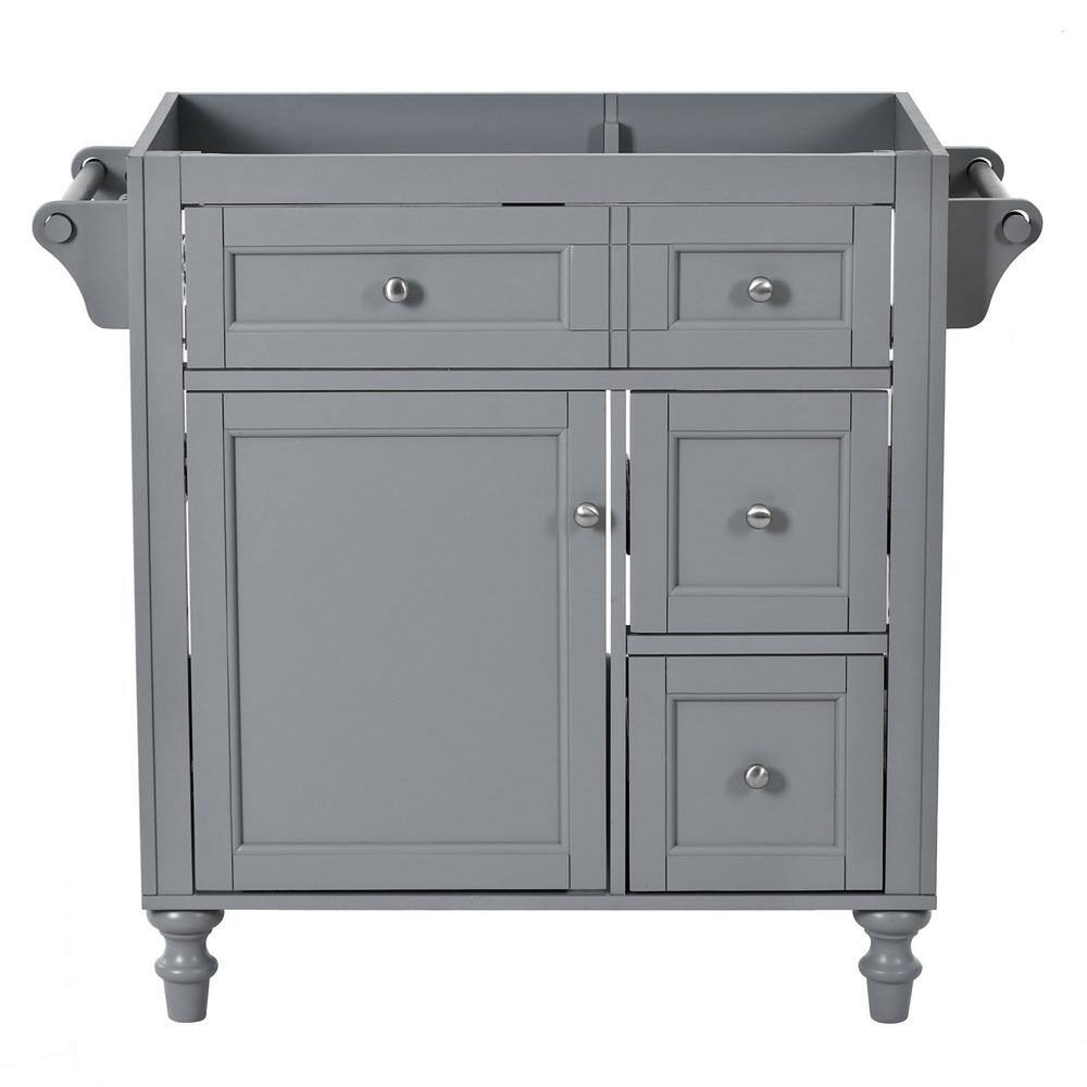 29.52 in. W x 17.87 in. D x 33 in. H Bath Vanity Cabinet without Top in Gra