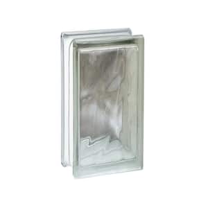 Nubio 4 in. Thick Series 4 in. x 8 in. x 4 in. (8-Pack) Wave Pattern Glass Block (Actual 3.75 x 7.75 x 3.88 in.)