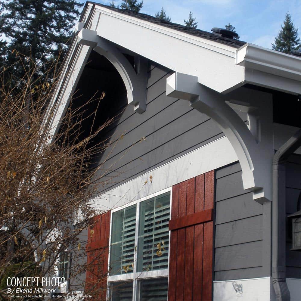 10-Inch White Polyurethane Decorative Corbel Bracket