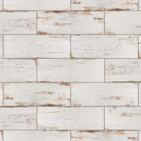 Merola Tile Retro Blanc 8-1/4 in. x 23-1/2 in. Porcelain Floor and Wall Tile (11.12 sq. ft./Case)
