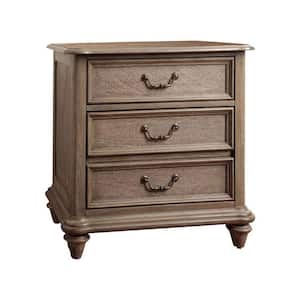 Benjara Finely Designed 16 In. L X 23.5 In. W X 24 In. H 3-Drawer Gray ...