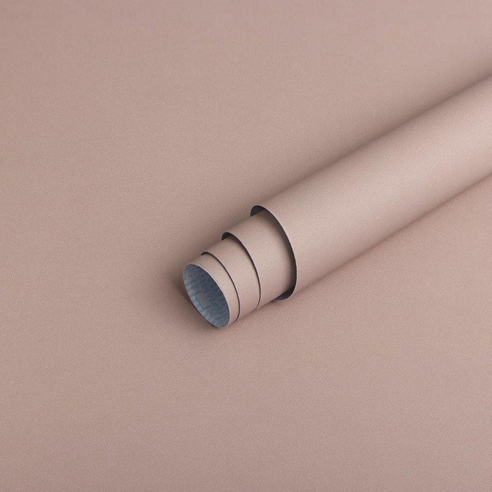 Matte Contact Paper Matte Solid Meat Pink Textured Contact Paper Peel and Stick Wallpaper ...