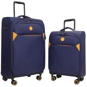 Cambridge Lightweight 2-Pieces Luggage Sets, Softside Expandable Spinner Wheel Suitcase, Navy, 2-Pieces Set (20/29)